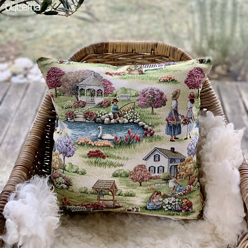 Funda de almohada tapiz JARDÍN DEL PARAÍSO II