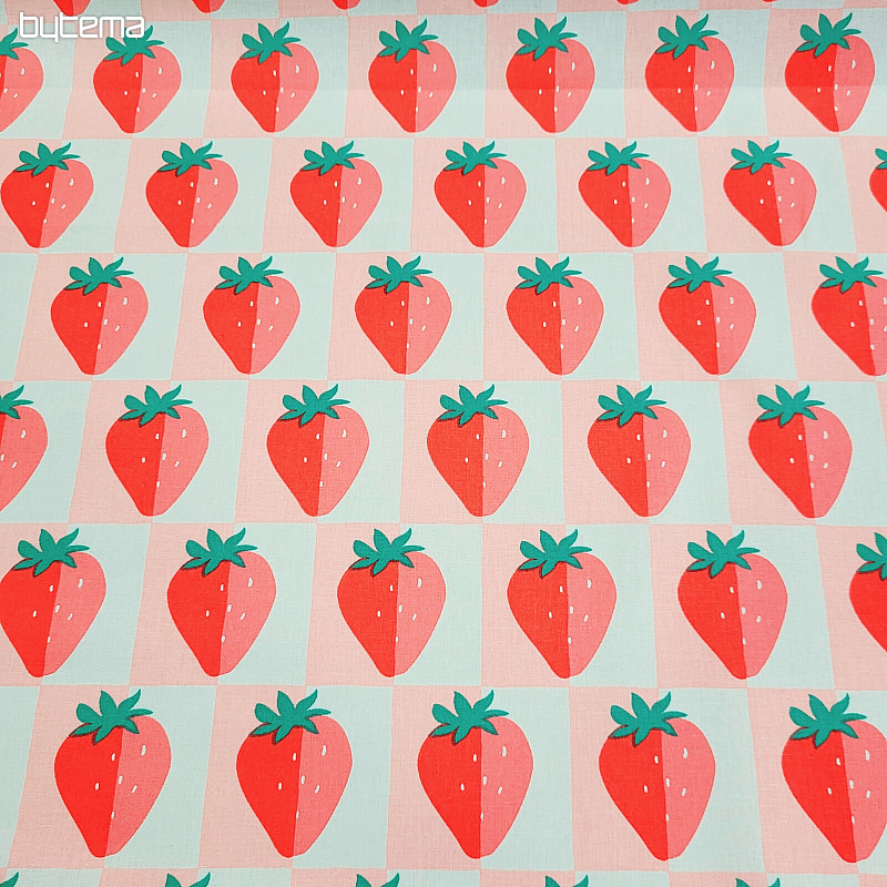 Tela de algodón FRESAS