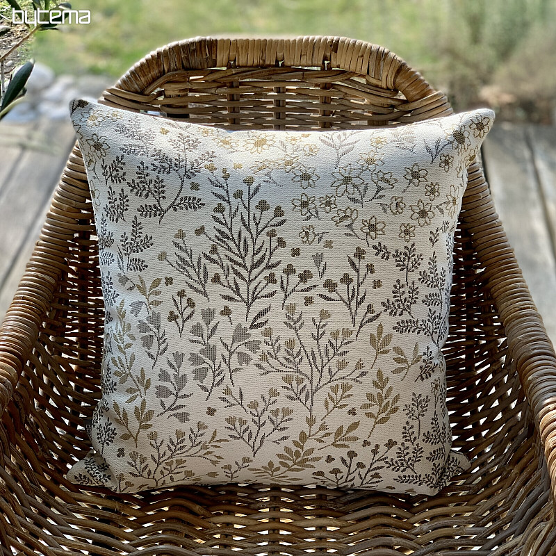 Funda de almohada tapiz GLADIS FLOR beige