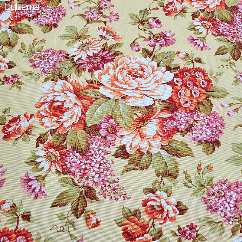 Tela decorativa DOMINA AMARILLA FLOR GRANDE