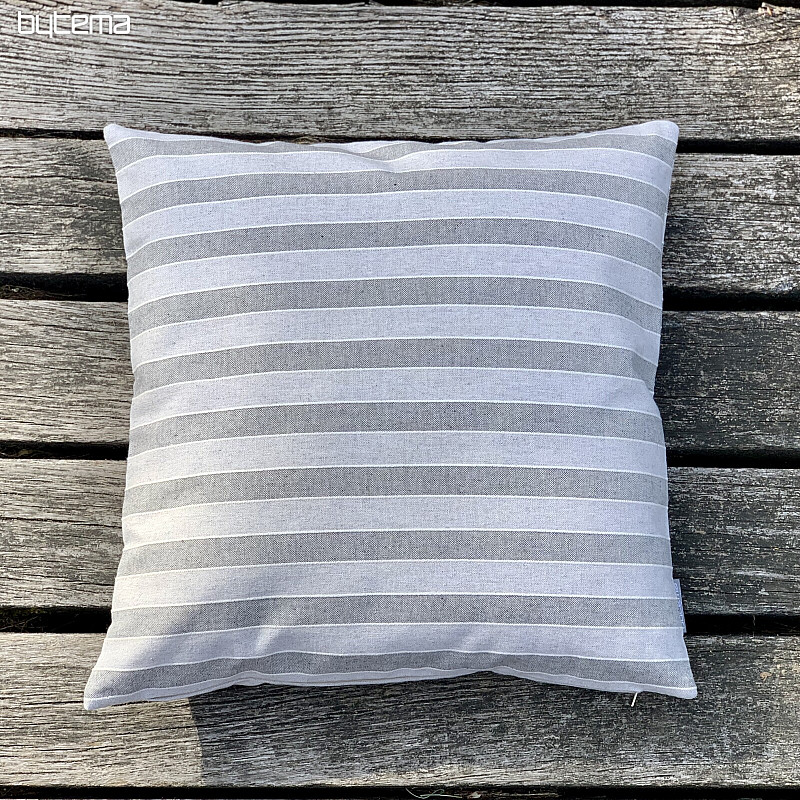 Funda de almohada decorativa TREBOL RAYAS GRIS