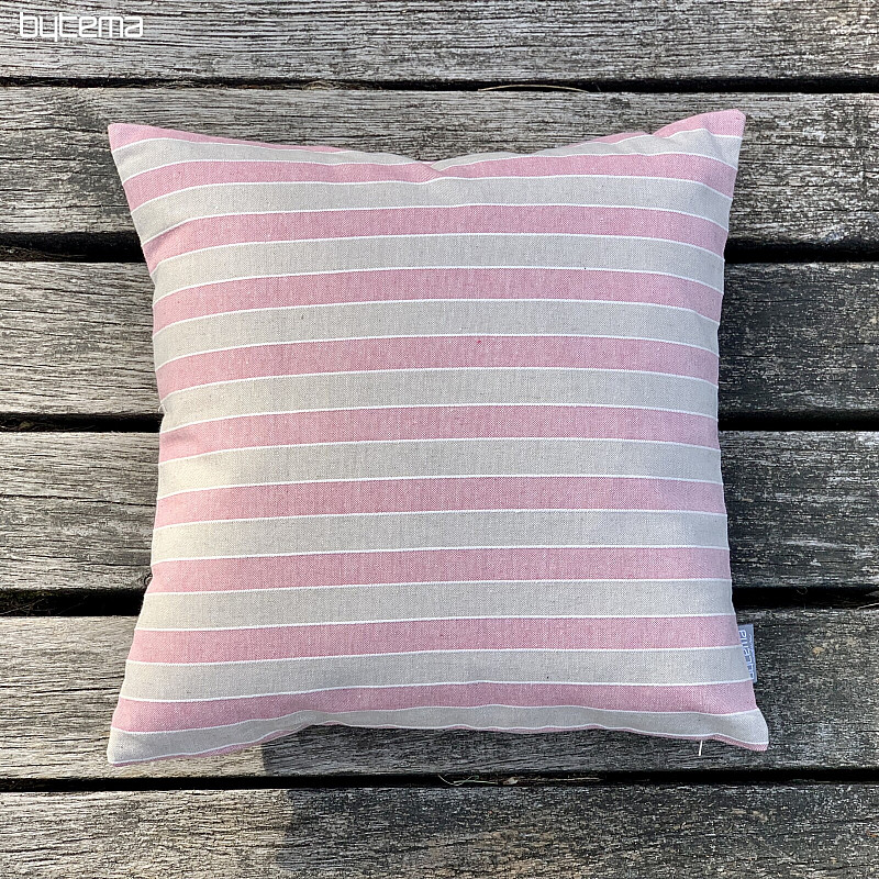 Funda de almohada decorativa TREBOL RAYAS ROSAS