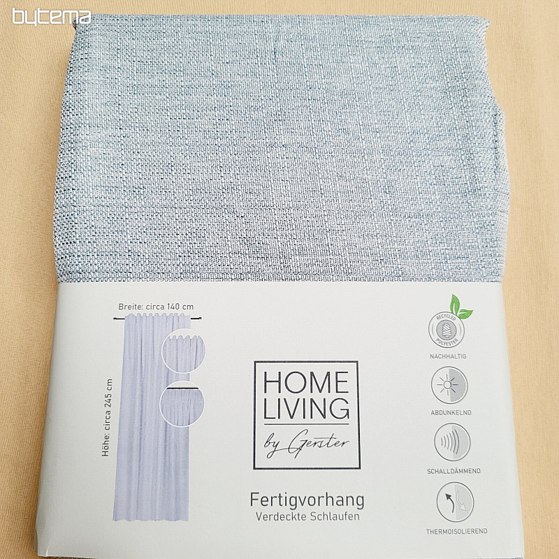 Cortina confeccionada de lujo HOME LIVING gris azulado