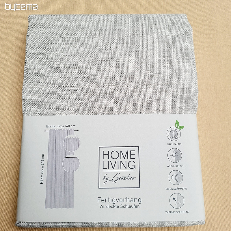 Cortina de lujo confeccionada HOME LIVING beige gris