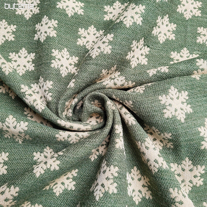 Lujosa tela decorativa FLAKES GREEN