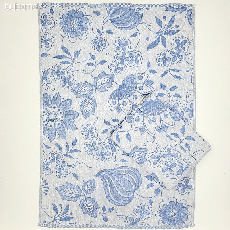 Toallas de algodón FLORES AZULES
