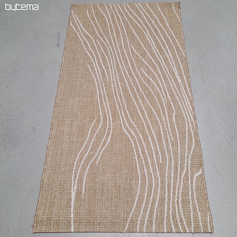Alfombra de exterior Essenza marrón-blanca