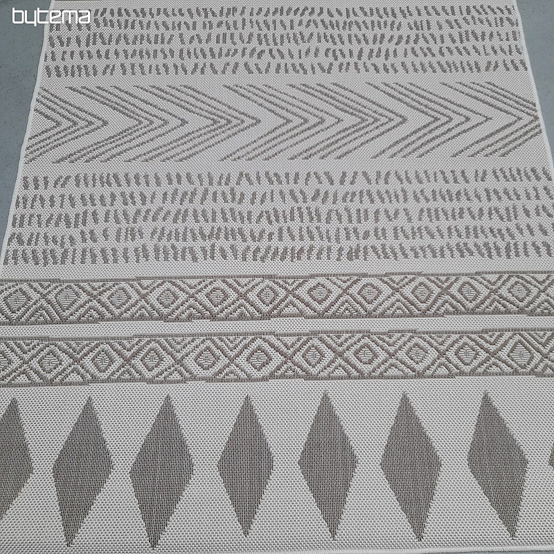 Alfombra de exterior Duce marrón-beige