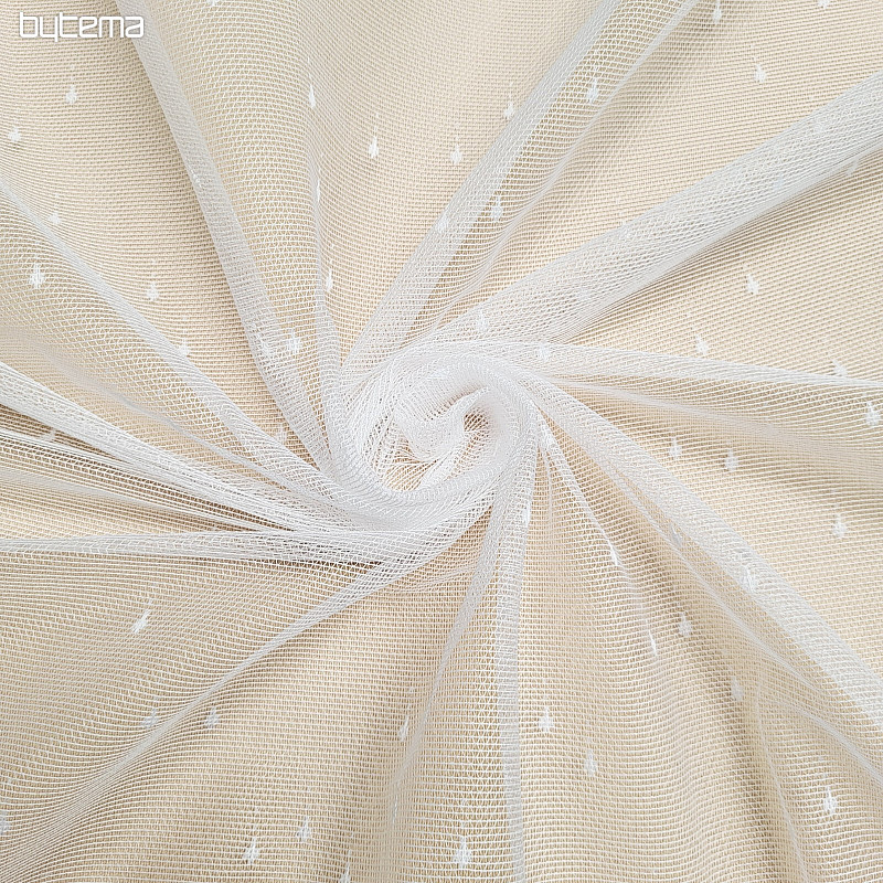 Cortina jacquard DROP blanca