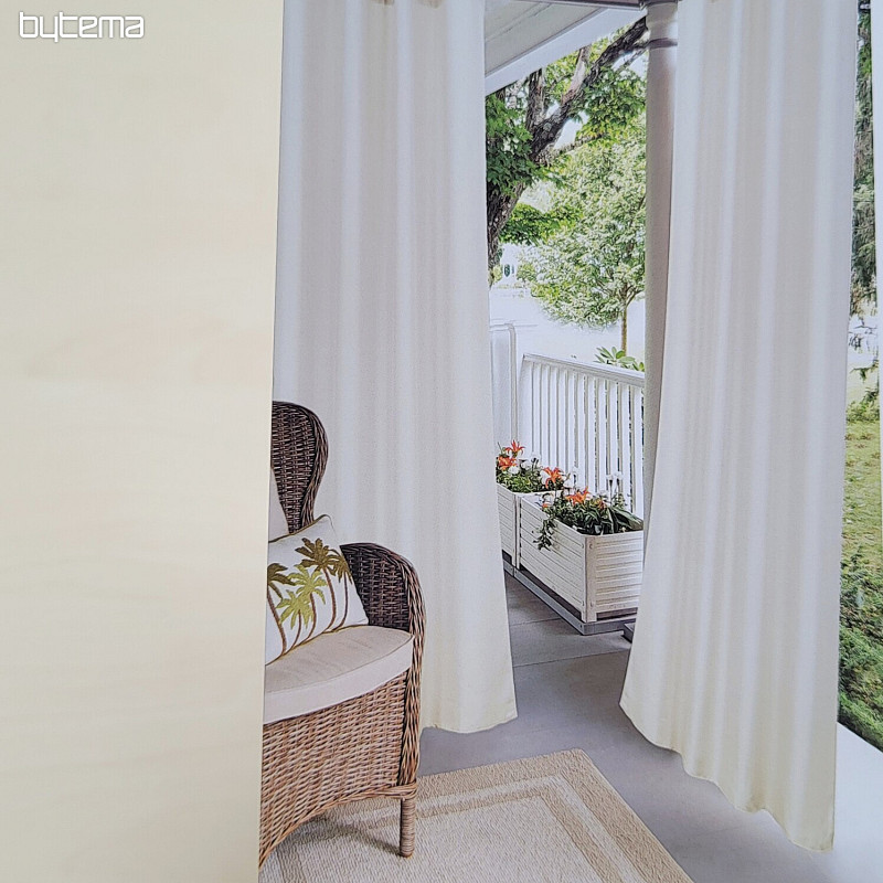 Cortina decorativa exterior GAIA BEIGE anillas