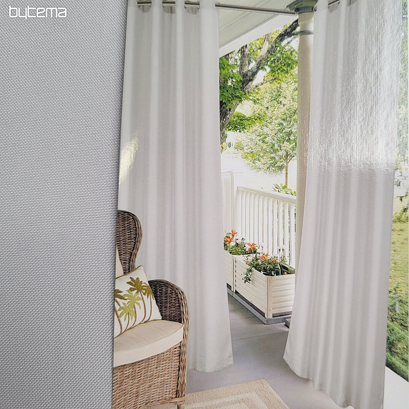 Cortina decorativa exterior GAIA GRIS anillas