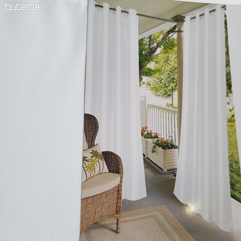 Cortina decorativa exterior GAIA BLANCA anillas
