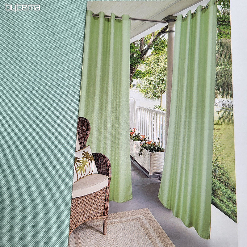 Cortina decorativa exterior GAIA GREEN anillas