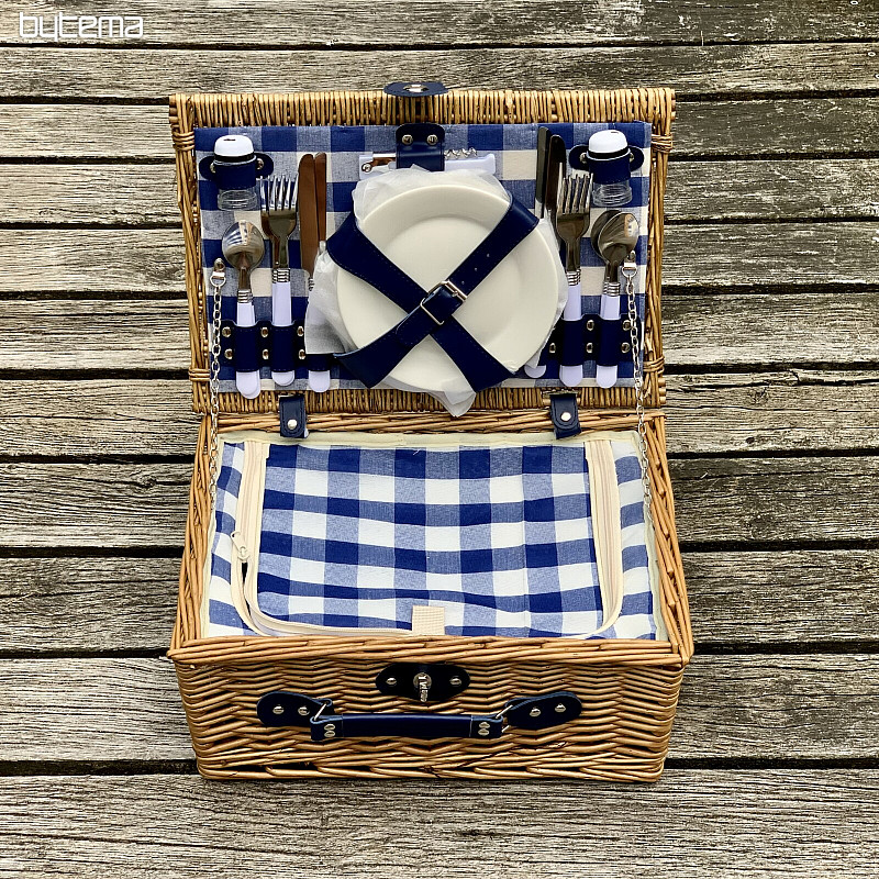 Cesta de picnic GARDEN marrón para 4 personas
