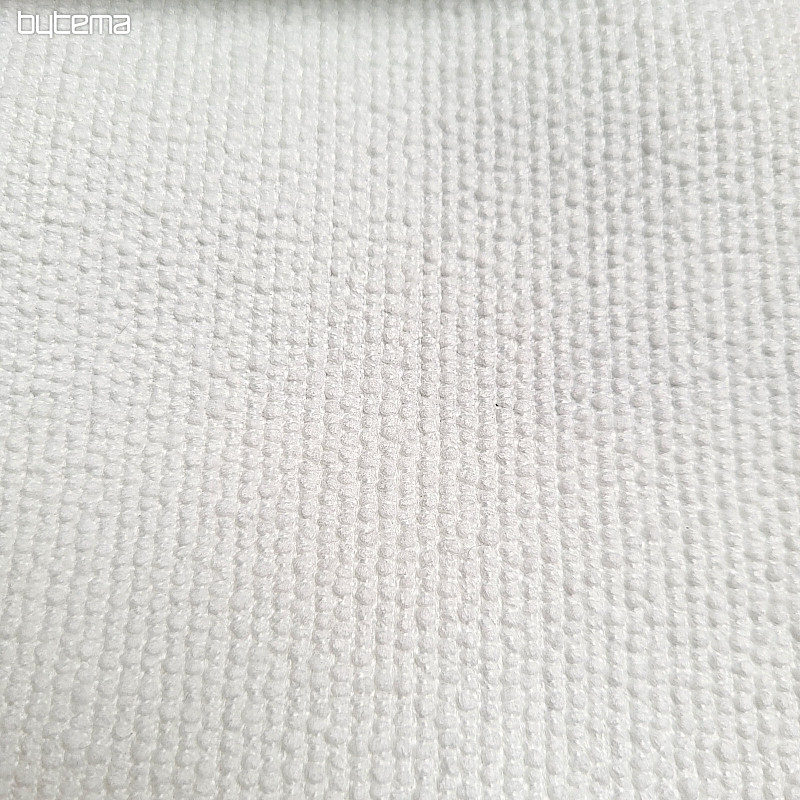 Lujosa tela decorativa de diseño monocromático GERSTER 77052/10 BLANCO