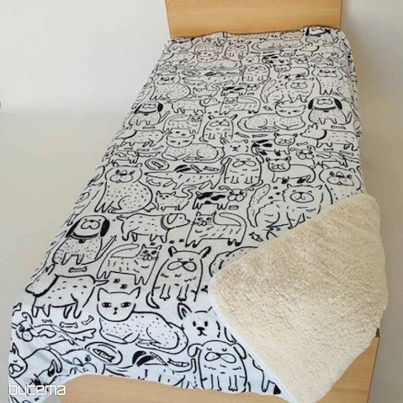 Manta de oveja ESTAMPADA - ANIMALES