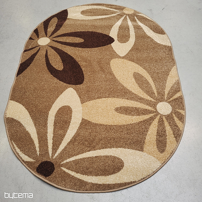 Alfombra ovalada Beige cacao FLOR