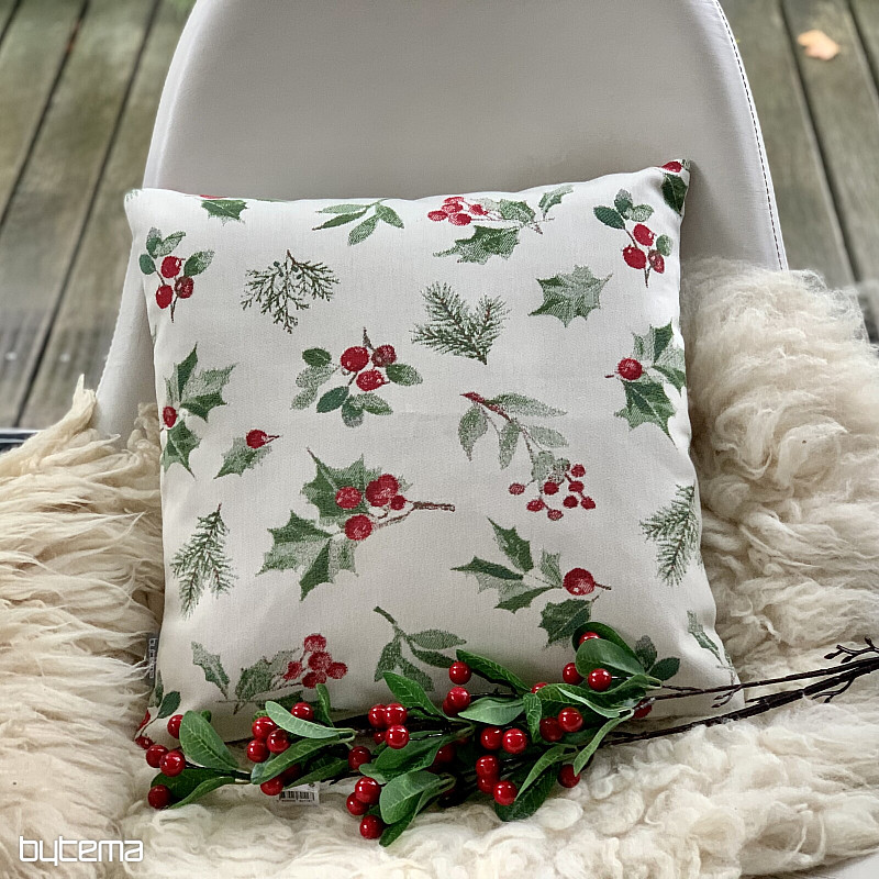 Funda decorativa navideña HOLLY GREEN