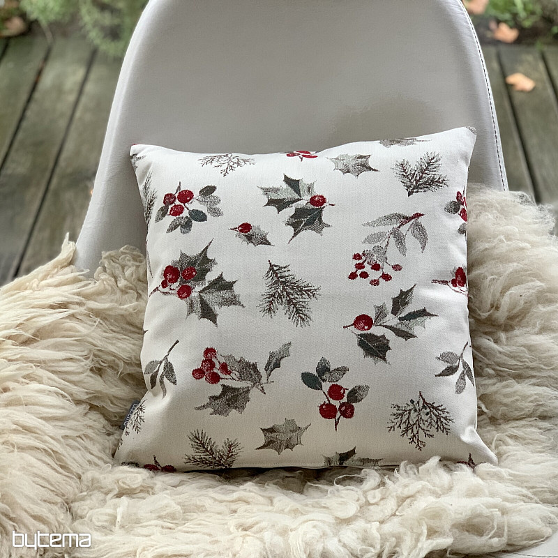Funda decorativa navideña HOLLY GREY