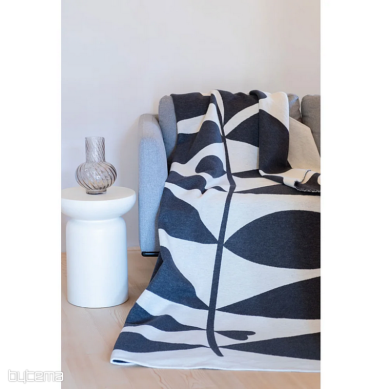 Manta DF LUCA HOJAS GRANDES BEIGE