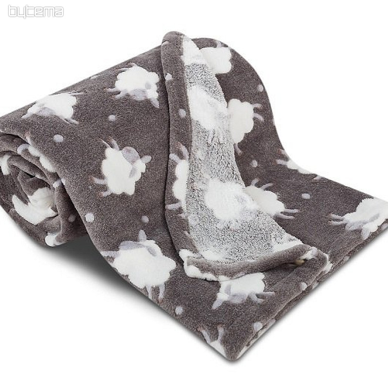 Manta infantil OVEJA gris oscuro