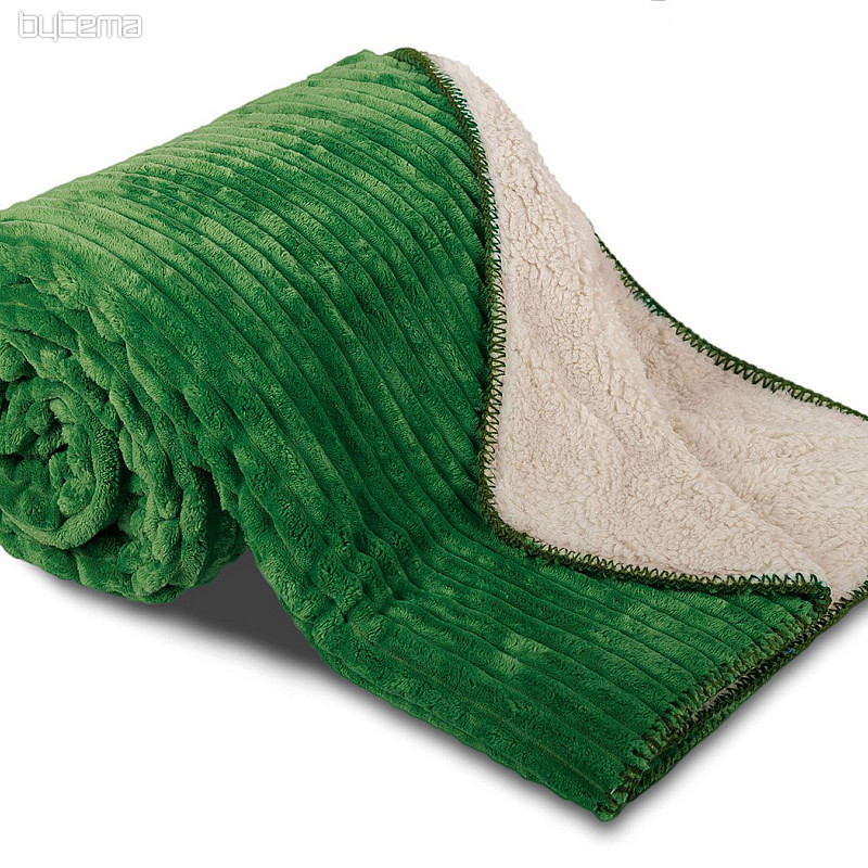 manta de microfibra EXTRA SOFT pana OVEJA - verde