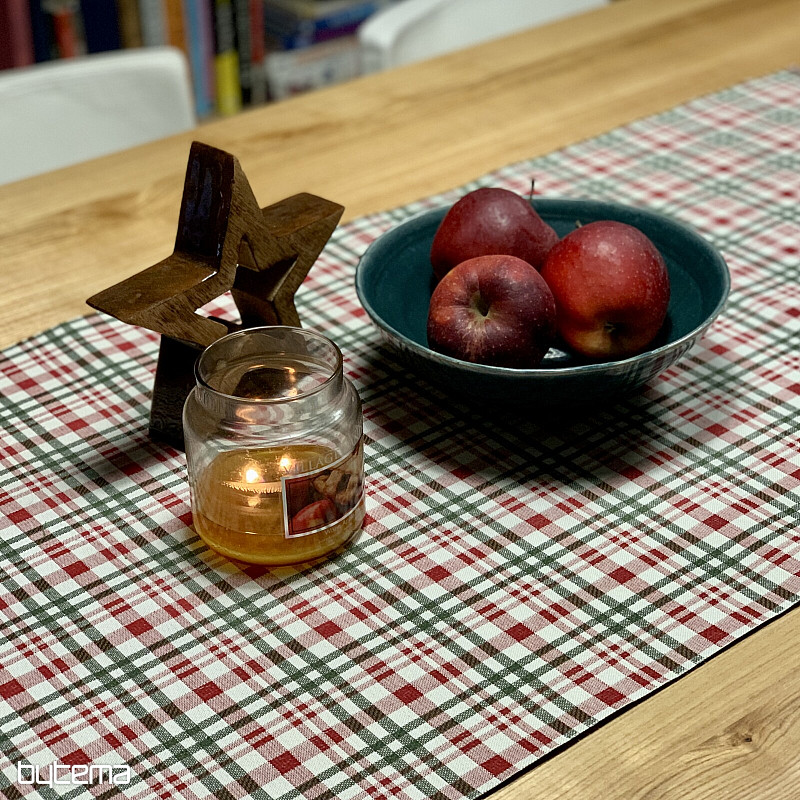 Mantel y bufanda navideños a cuadros escoceses Shelley