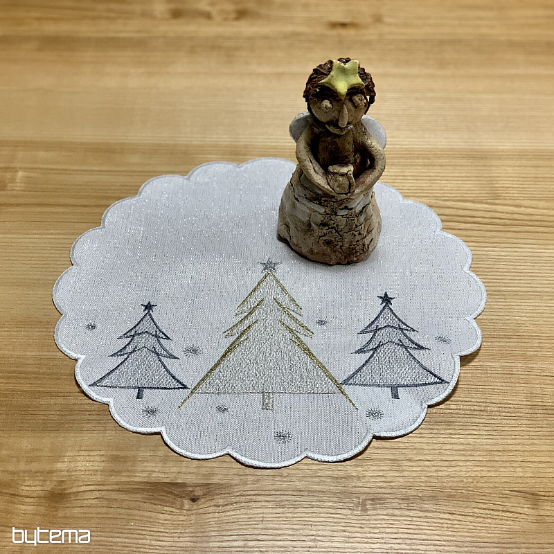 Mantel individual ÁRBOLES GRISES DORADOS