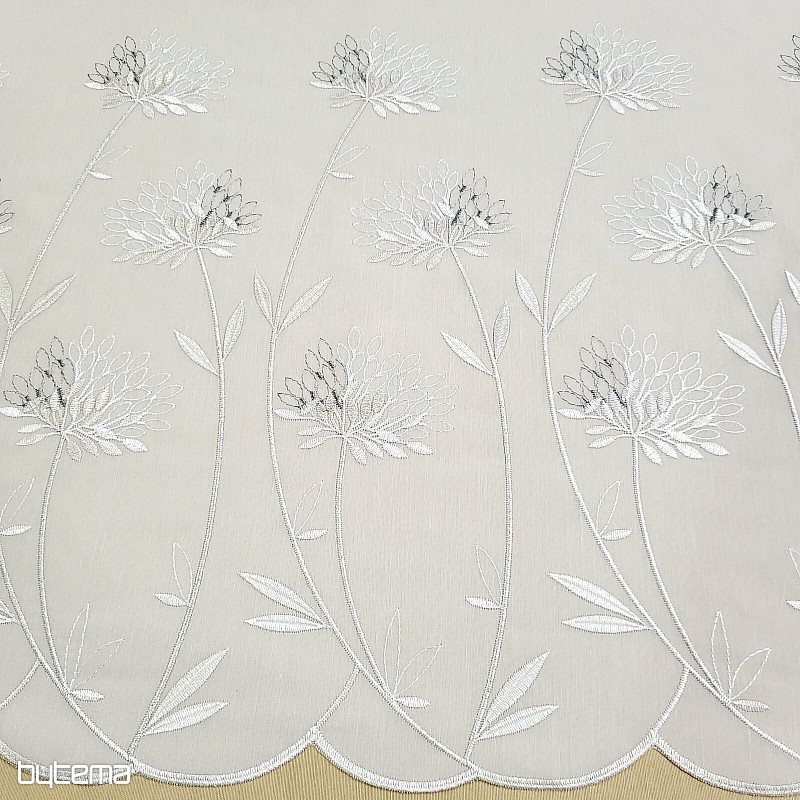 Cortina de lujo GERSTER 11868 bordado beige