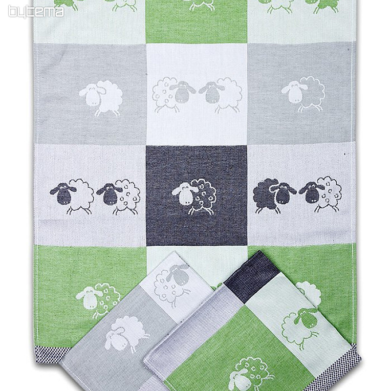 Paños de cocina SHEEP DIAMETER GREEN 3uds