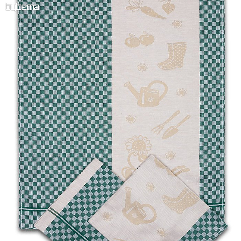 Paños de cocina GARDEN CUBE VERDE 3uds