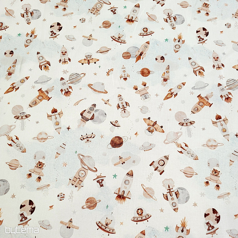 Tela de algodón SPACE FUZBUZ