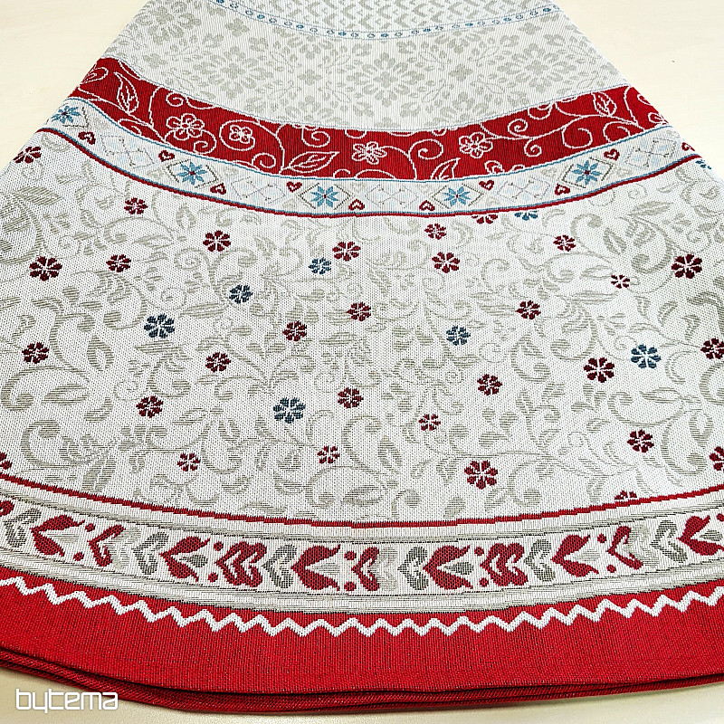 Mantel tapiz redondo FLORES EN MARCO