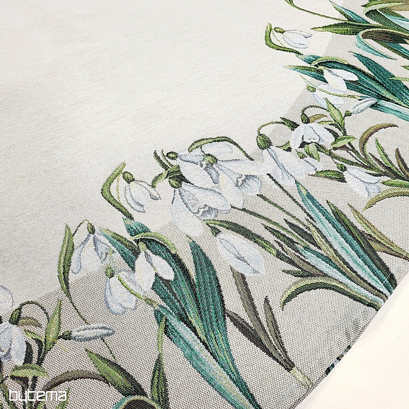 Mantel tapiz redondo COPOS DE NIEVE