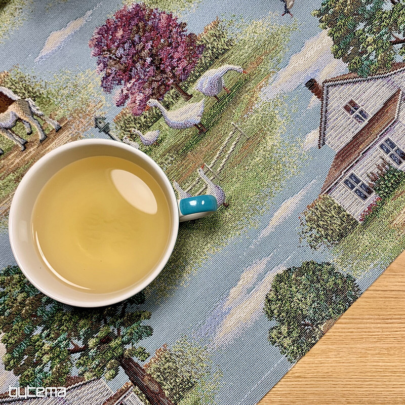 Mantel y bufanda de tapiz VENKOV