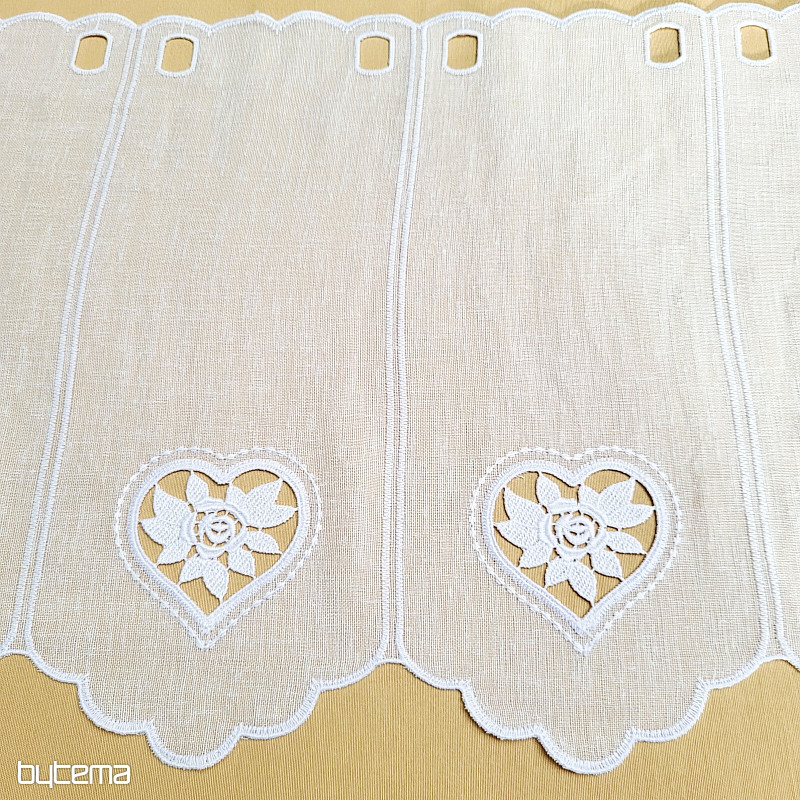 Cortina de vidrieras CORAZÓN BLANCO