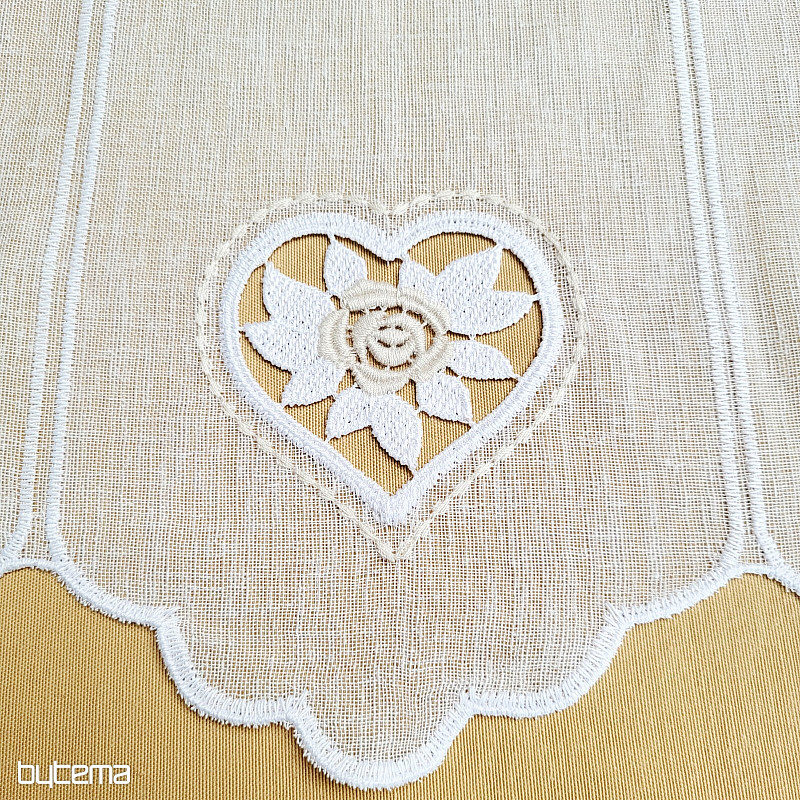 Cortina de vidrieras CORAZÓN BEIGE