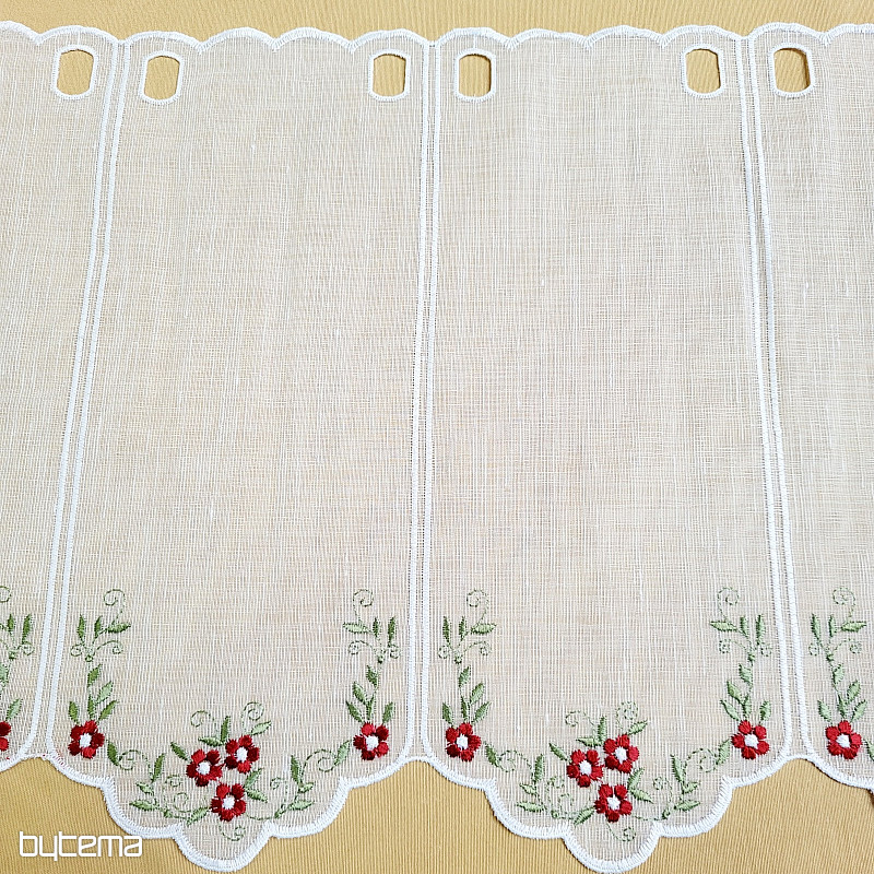 Cortina de vidrieras FLORES ROJAS