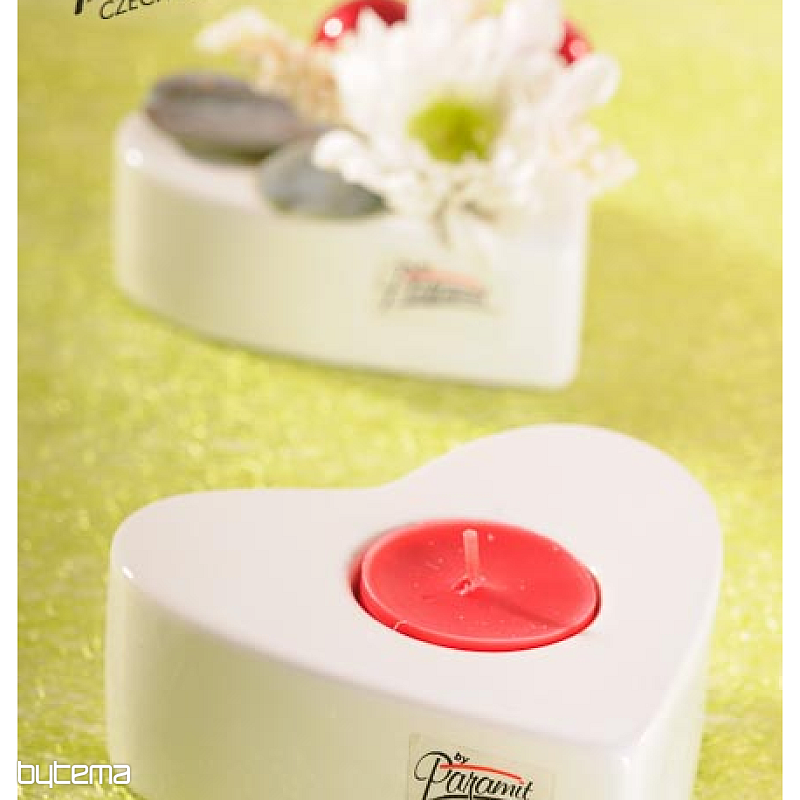 PORTAVELAS CORAZÓN BLANCO