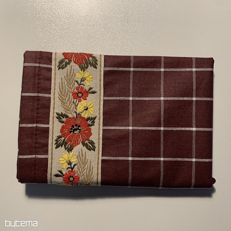 Paños de cocina MARRÓN CON FLORES DE LA ABUELA