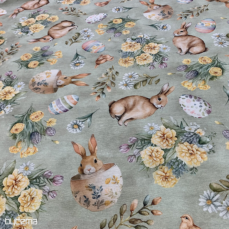 Tela decorativa BUNNY LONNIE verde