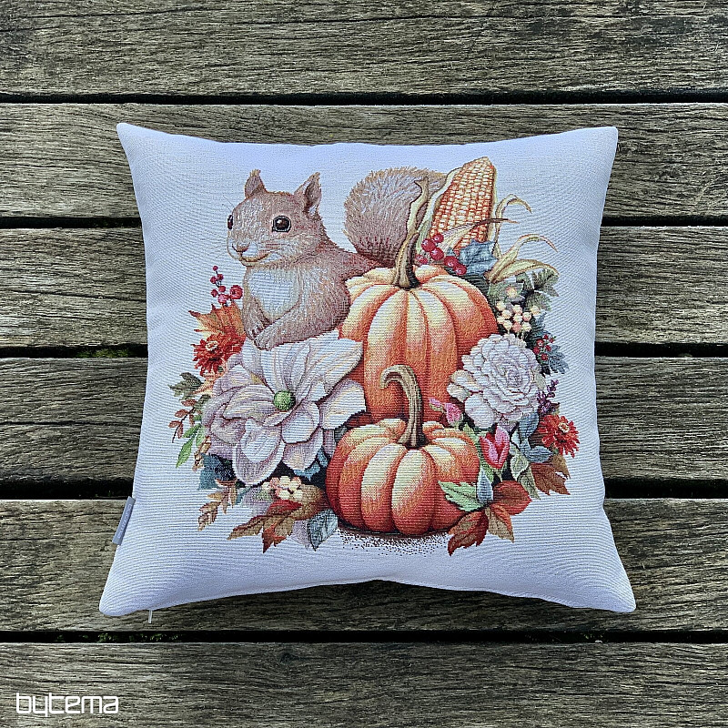 Funda de almohada tapiz CALABAZA Y ARDILLA
