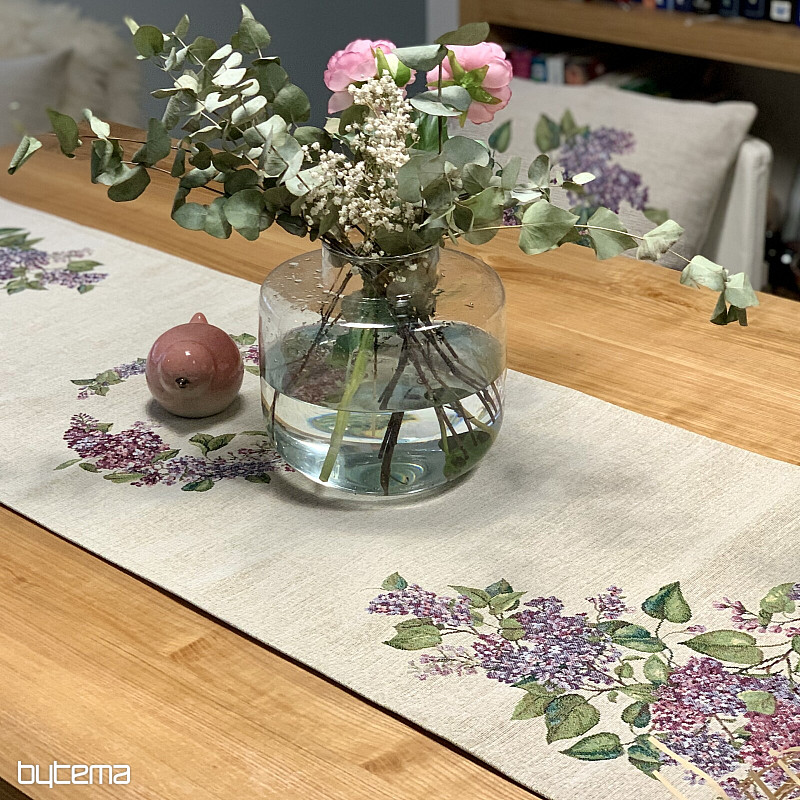 Mantel y pañuelo de gobelino LILA