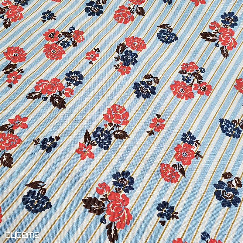 Tela de algodón RIMCHA RAYAS AZULES