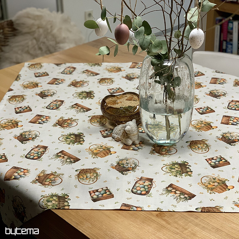 Mantel y bufanda de Pascua HUEVOS DE COLORES