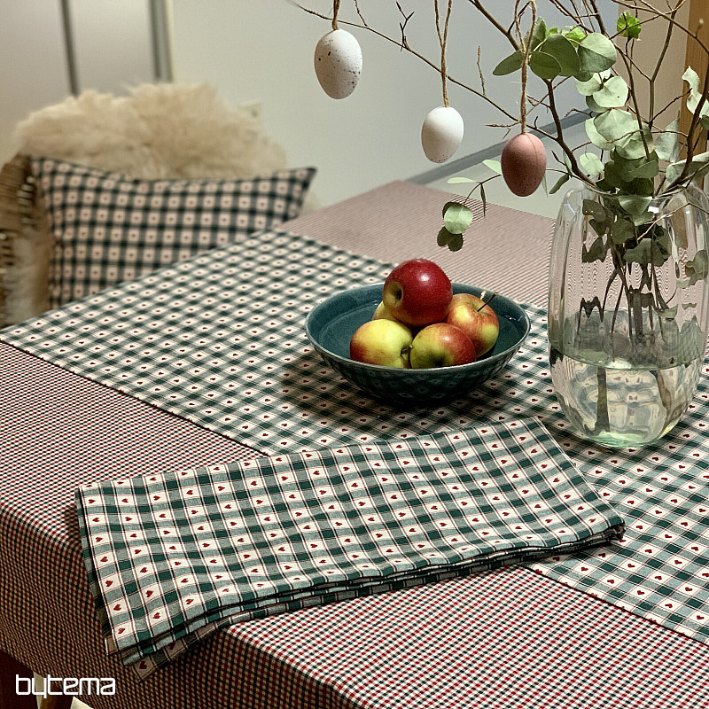 Mantel y pañuelo MAXI CORET verde