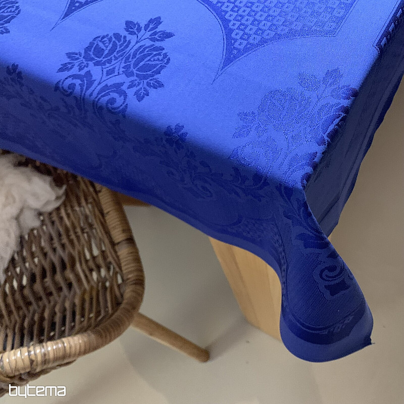 Mantel DAMASCO azul oscuro 140 x 220