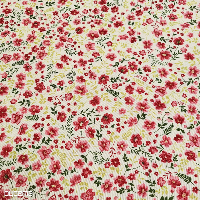 Tejido decorativo CIRI rojo