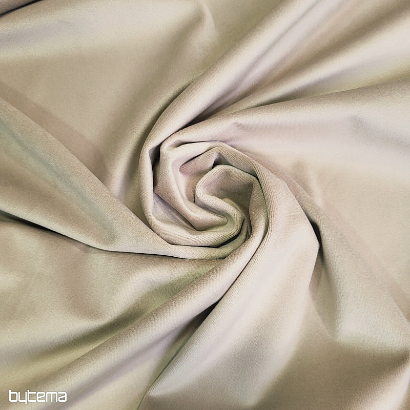 Lujosa tela decorativa monocromática de diseño GERSTER 77042/0023, color beige claro.