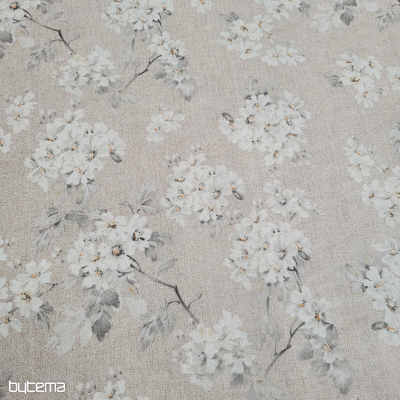 Tela decorativa gris almendra